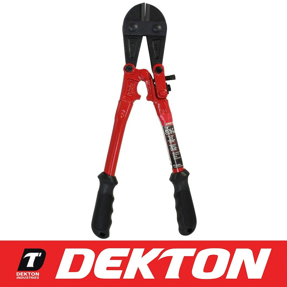 image 1 of Dekton 14" Bolt Cutters Heavy Duty Croppers Cable Wire Steel Chain Lock Padlock