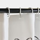 image 4 of OHS Bows Mould Proof Shower Curtain with 12 Hooks | White | Monochrome