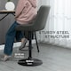 image 6 of HOMCOM Adjustable 360 Degree Swivel Bar Stools, Set of 2 Bar Chairs, Grey
