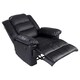 image 4 of Loxley Bonded Leather Manual Recliner Armchair Sofa Home Lounge Chair (Black)