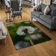 image 2 of Seedhead of a Dandelion in spring, on a field close up flower head, fluffy flower (Rug) Cream | M