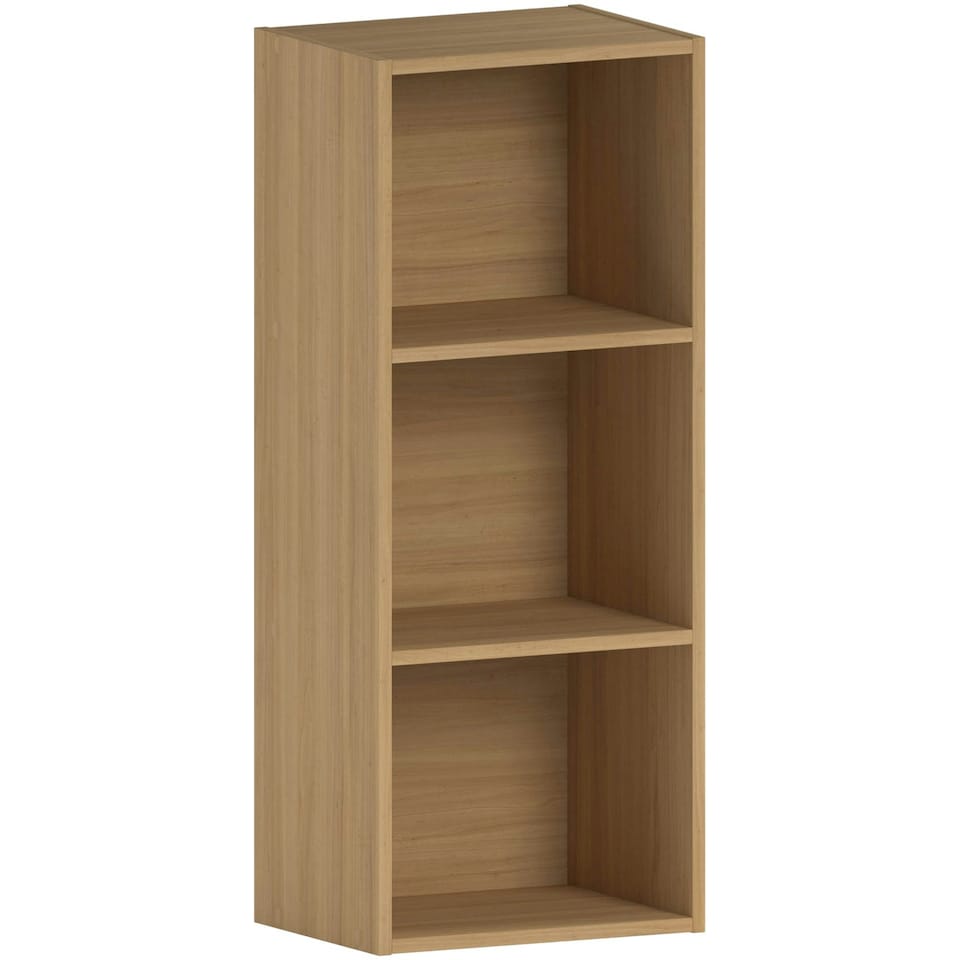 image 1 of Vida Designs Oxford 3 Tier Cube Bookcase Display Storage, Oak