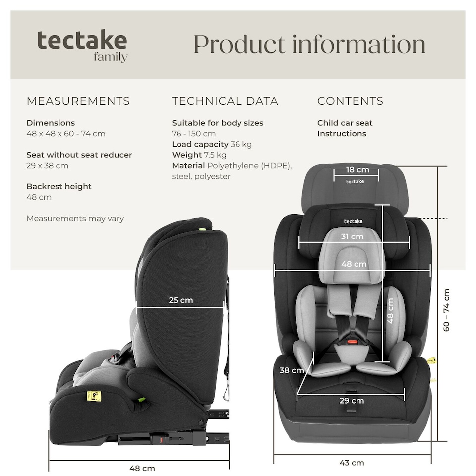 image 1 of Car Seat Emely - for children, 5-point harness, i-size approval, with ISOFIX