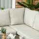 image 8 of Outsunny Rattan Corner Sofa, Rattan Garden Furniture w/Glass Top Two-tier Table
