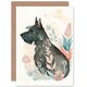 image 1 of Scottish Terrier Flower Field Modern Dog Art Card