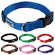 image 9 of Dog Puppy Collar with Buckle & Clip for Lead, Adjustable Soft Fabric Blue | S