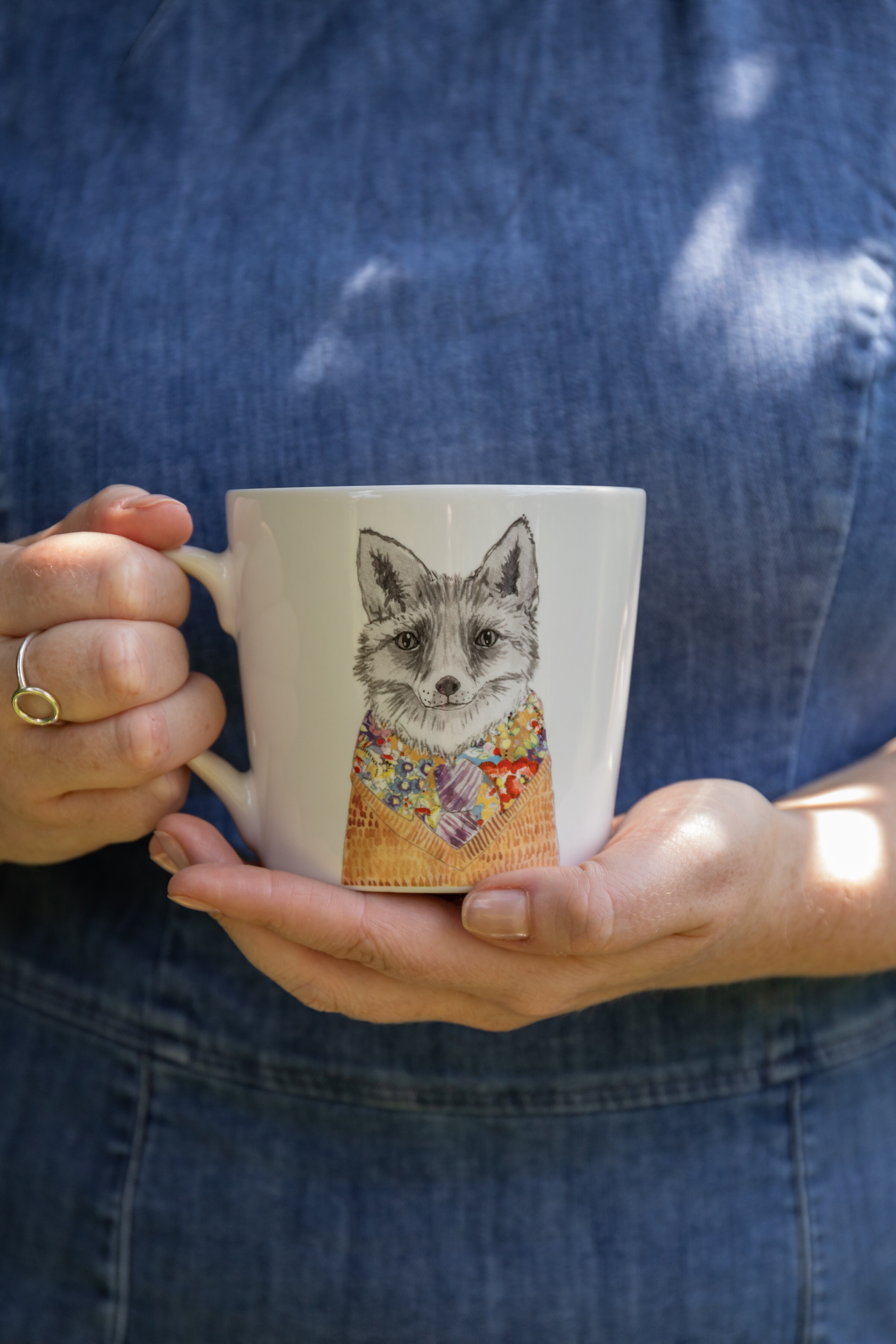 Mikasa Tipperleyhill 380ml Fine China Mug, Fox, Sleeved