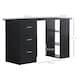 image 3 of HOMCOM 120cm Computer Desk Workstation with 3 Shelf & Drawers Black