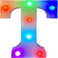 Battery Operated RGB Letter   With Remote Control Letter T