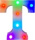 image 1 of Battery Operated RGB Letter   With Remote Control Letter T