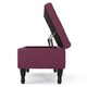 image 7 of Fuchsia Fabric Ottoman Storage Bench Pink