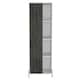 image 3 of Core Products Dallas Tall Storage Display Cabinet - White & Carbon Grey Oak Effect, H171.5cm x W54.8cm x D35.0cm White