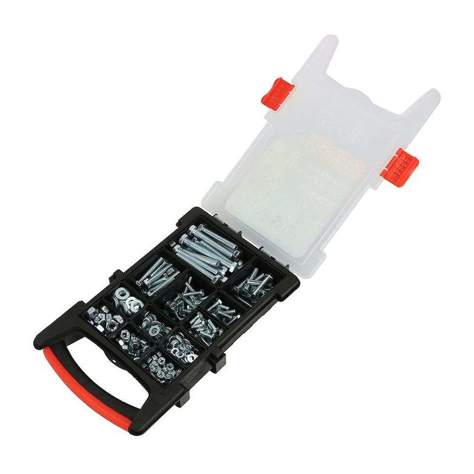 image 1 of Timco - Mixed Bolts, Nuts and Washers Grab Pack - Zinc (Size 500pcs - 500 Pieces)