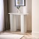 image 1 of OHS Madison Console Table Ribbed Engineered Wood Entryway Display Desk | Cream | Cream