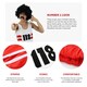 image 2 of 118 Vest , Socks and Shorts Set with Wig & Tash Red | XL