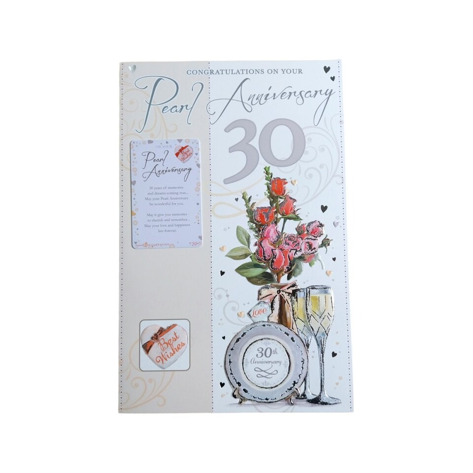 image 1 of Pearl Anniversary Keepsake Treasures Congratulations Card