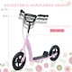 image 4 of HOMCOM Push Scooter, Teen Kids Scooter with 12" EVA Tyres, Pink