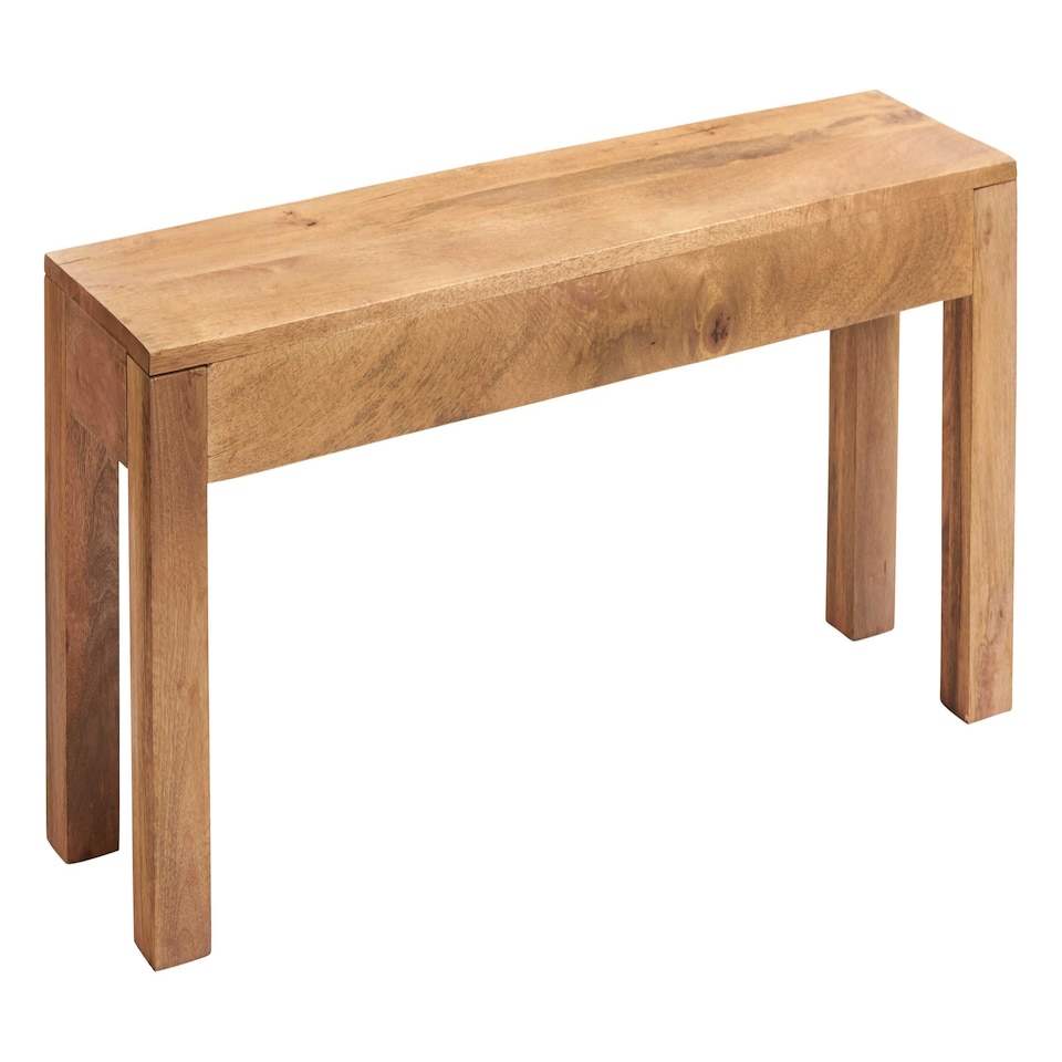 image 1 of Poko Light Mango 6ft Dining Set with Bench & 4 Wooden Chairs
