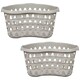 image 2 of 1 x Cool Grey High Grade Storage Hipster Baskets Organiser For Laundry Rooms & Bathrooms Grey