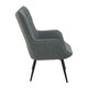 image 4 of Interiors by Premier Stockholm Grey Fabric Armchair, High Back Patterned Armchair, Easy to Maintain Bucket Chair