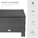 image 3 of Outsunny Rattan Footstool Wicker Ottoman with Padded Seat for Backyard