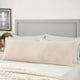 image 1 of OHS Teddy Fleece Long Bolster Pregnancy Body Support Cushion, 40x137cm - Natural