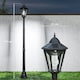 image 3 of Outsunny Outdoor Solar Powered Lantern Lamp Garden Lamp Post Light Black
