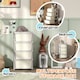 image 6 of HOMCOM Kids Storage Units with Drawers 3 Tier Chest Dresser Tower Cream | 37 x 37 x 76 cm