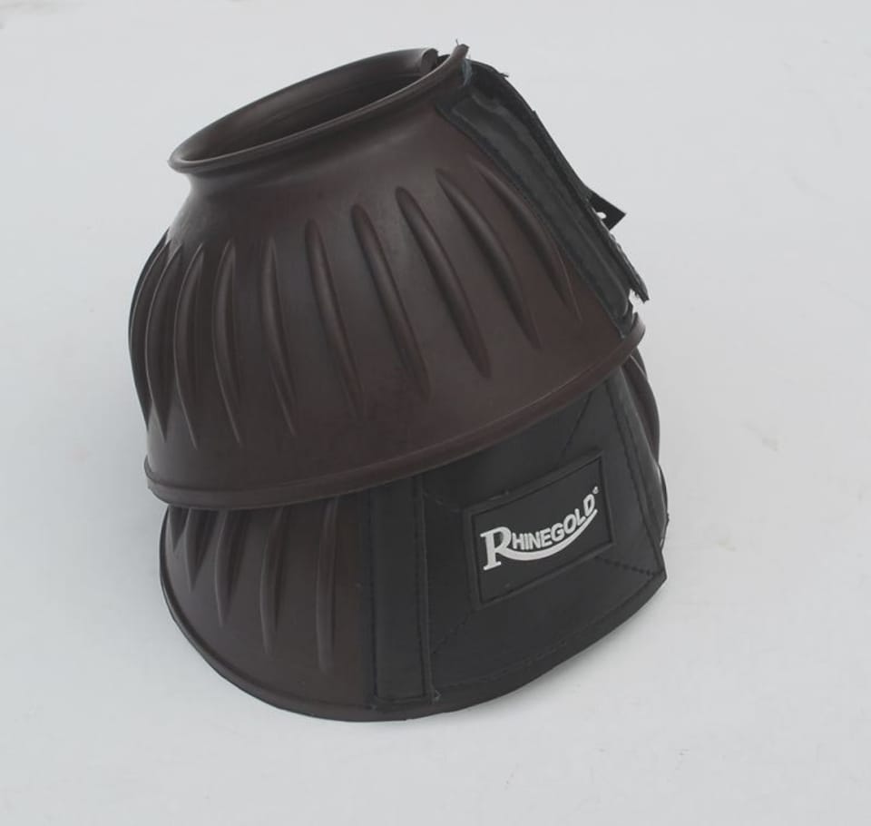 image 1 of Rhinegold Elite Velcro Overreach Boot | Brown | Size: Medium
Colour: Brown