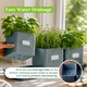 image 4 of Set of 3 Blue Indoor Herb Pots with Tray | Blue | 4