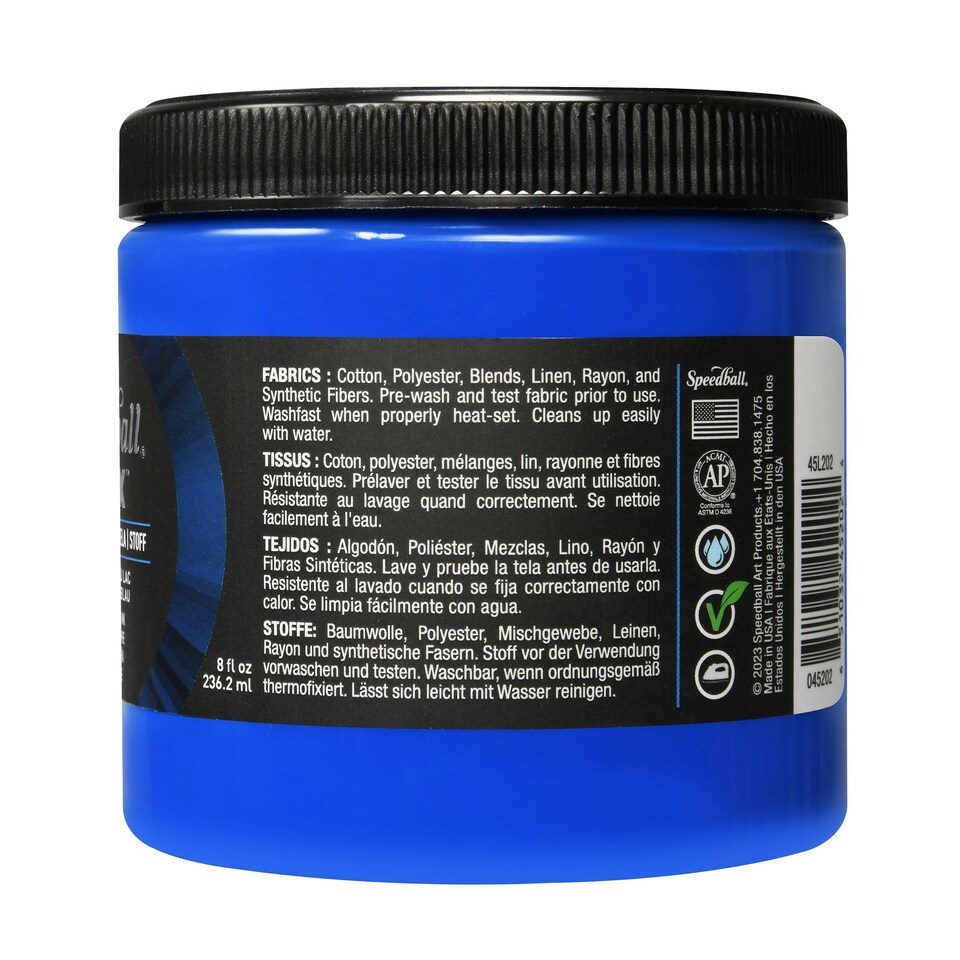image 1 of Speedball Flex Screen Printing Fabric Ink, Lake Blue, 8oz