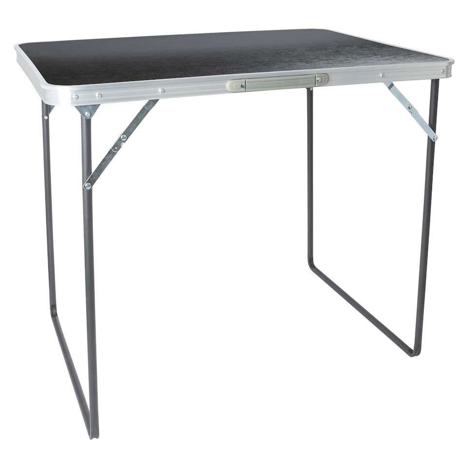image 1 of Harbour Housewares Folding Metal Camping Table - 80cm x 60cm - Black | Black | Black