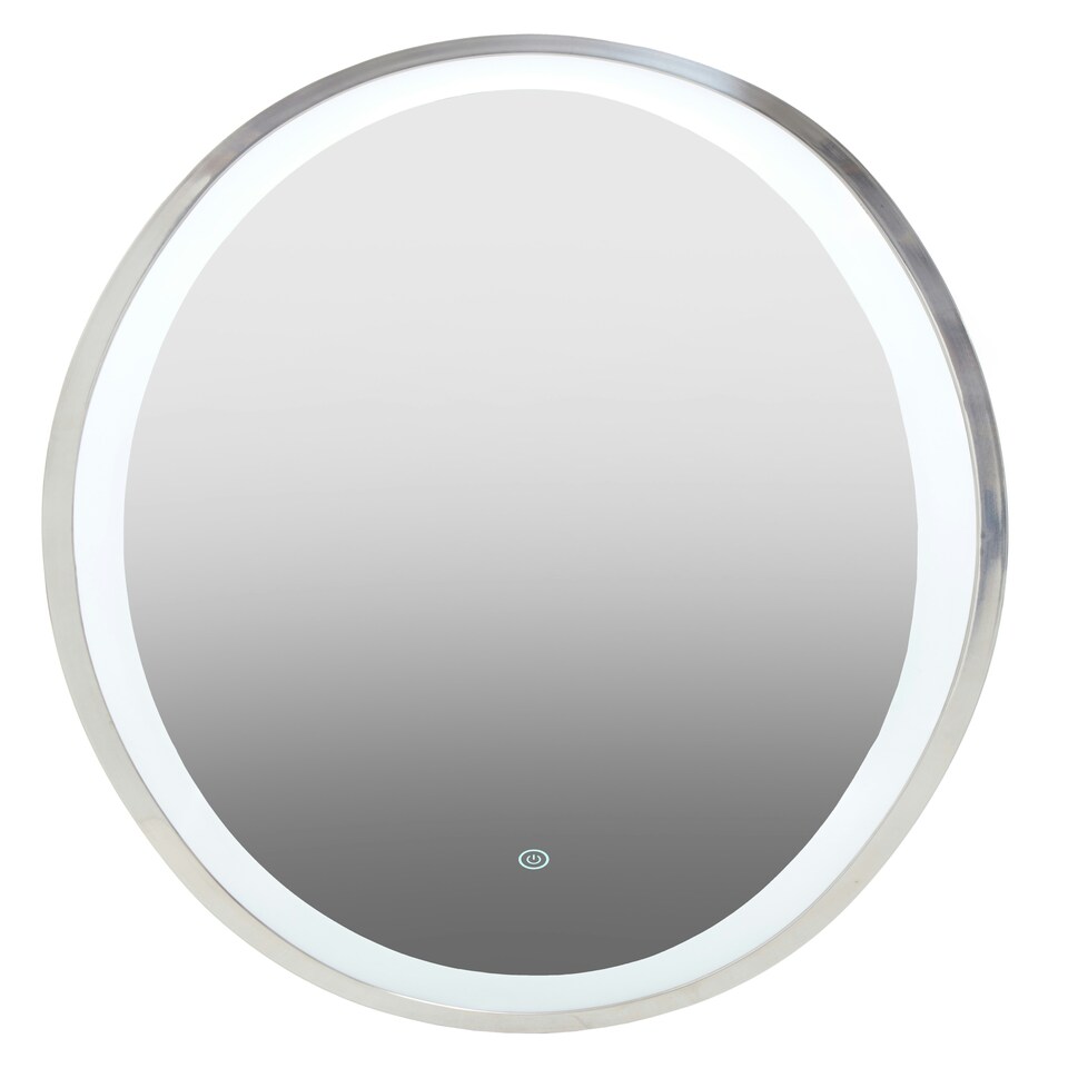 image 1 of Interiors by Premier Illuminated Silver Oval Mirror Silver