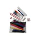 image 1 of Stationery Filled Black Zip 8x5" Pencil Case with Colouring Pencils