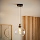 image 2 of ValueLights Sheridan Industrial Black Ceiling Light Pendant | Clear