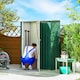 image 2 of Outsunny Outdoor Storage Shed Steel Garden Shed w/ Lockable Door Green