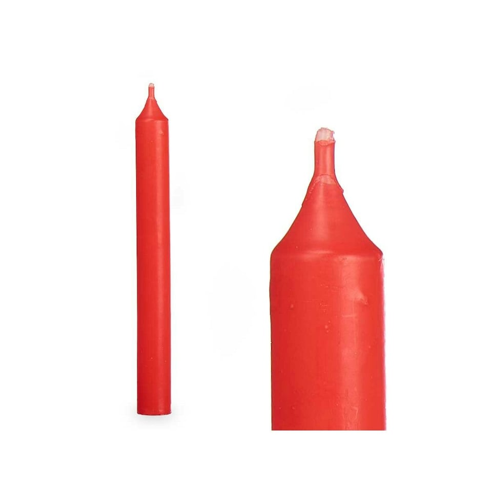 image 1 of Candle Set Acorde 126-C-AR Red 2 x 2 x 20 cm (12 Units) N/A