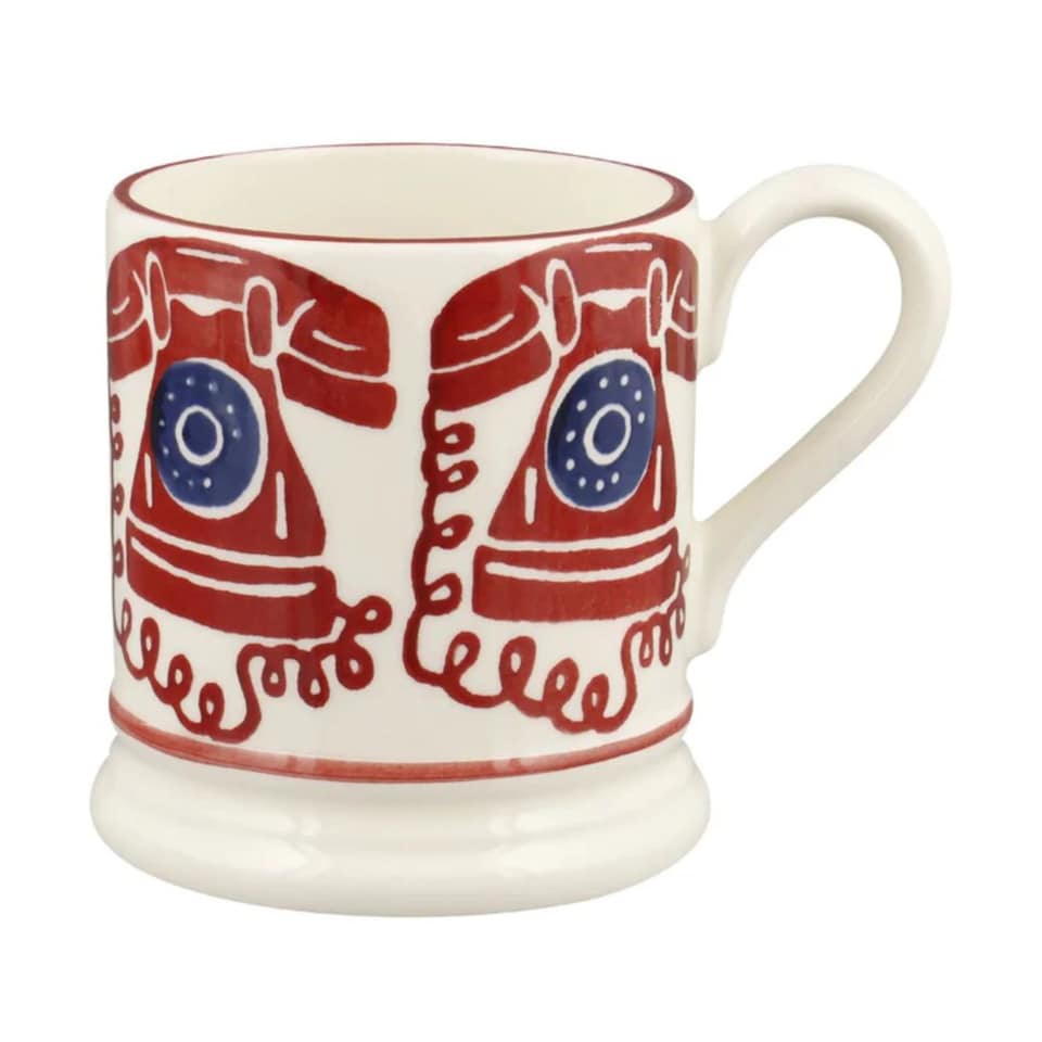 image 1 of 1 x 300ml Emma Bridgewater Telephone Half Pint Mug, Ceramic | Multi | 1