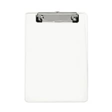 Pack of 12 A5 Clear Translucent, Clipboard - with Ruled Side
