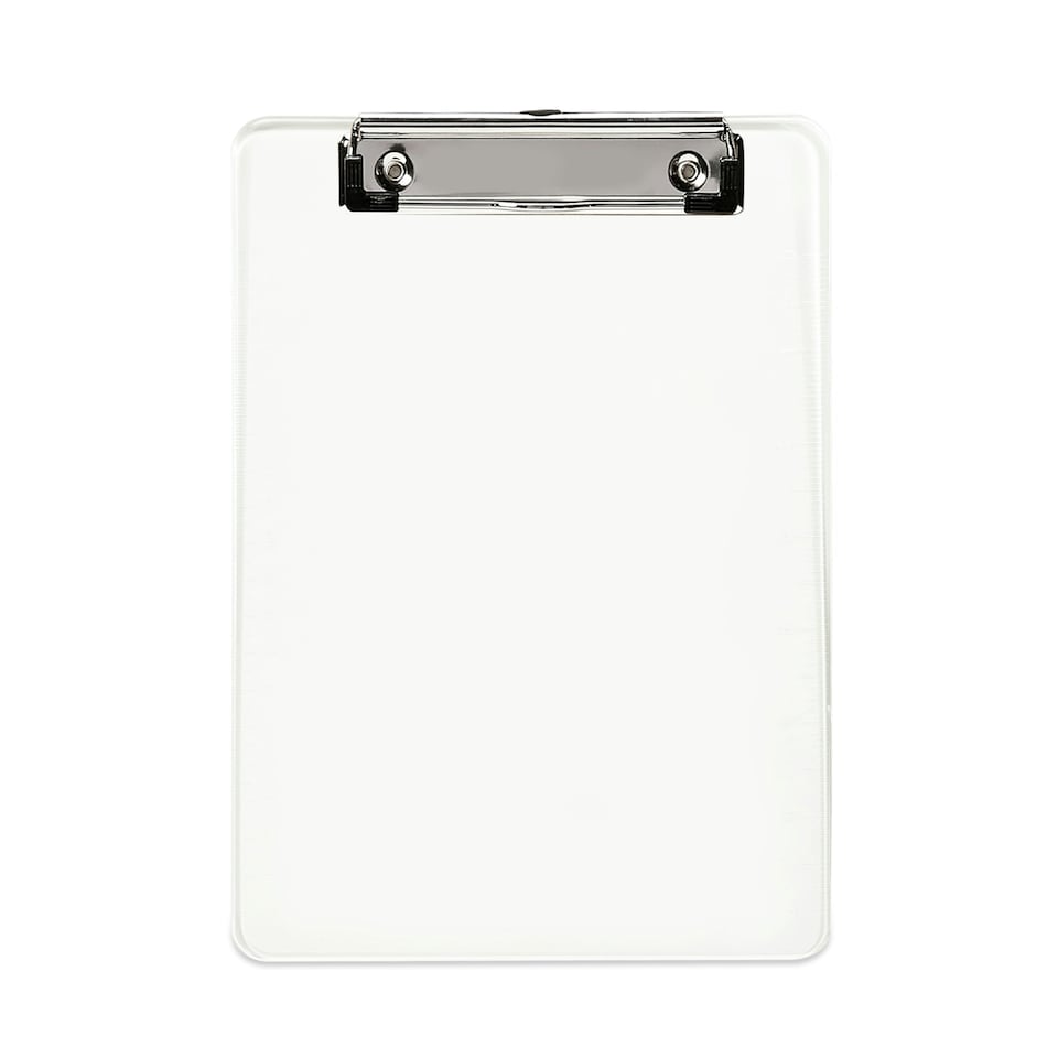 image 1 of Pack of 12 A5 Clear Translucent, Clipboard - with Ruled Side