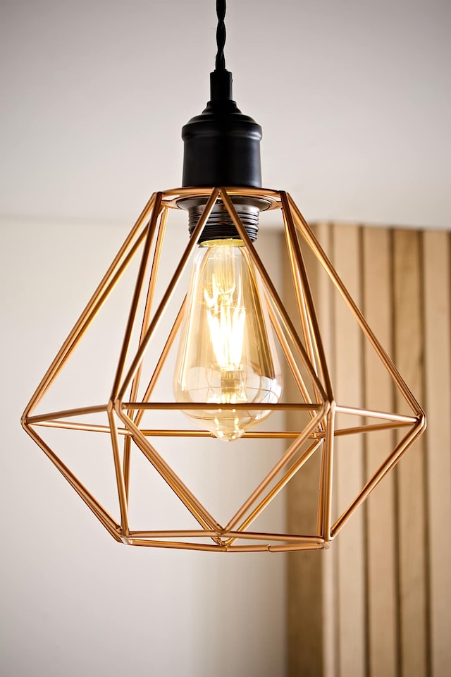 image 1 of ValueLights Diablo Pair Copper Cage Ceiling Shades | Copper