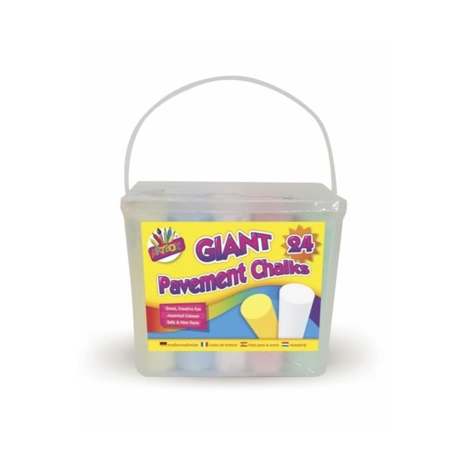 image 1 of Tub of 24 Giant Pavement Chalks