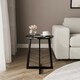 image 4 of Accent Side Table with Steel Frame Brown | Unit Colour: Walnut