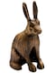 image 1 of Cast Aluminium Hare Candle Holder - Aluminium - L9.5 x W10 x H18 cm - Antique Brass | Brown | 1