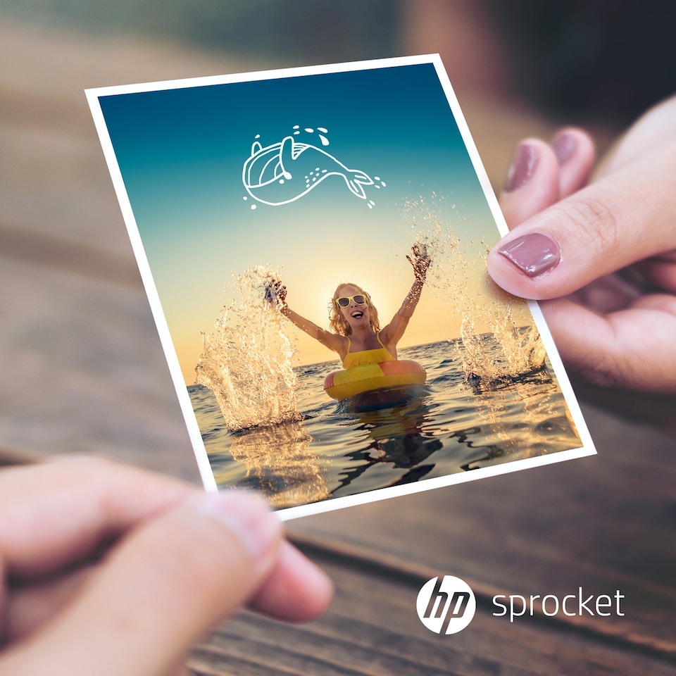 image 1 of 100 Sheets - HP Sprocket 3.5 x 4.25” Zink Sticky-backed Photo Paper