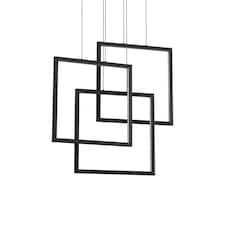 Frame LED Decorative Integrated Pendant Light Black, 83000K