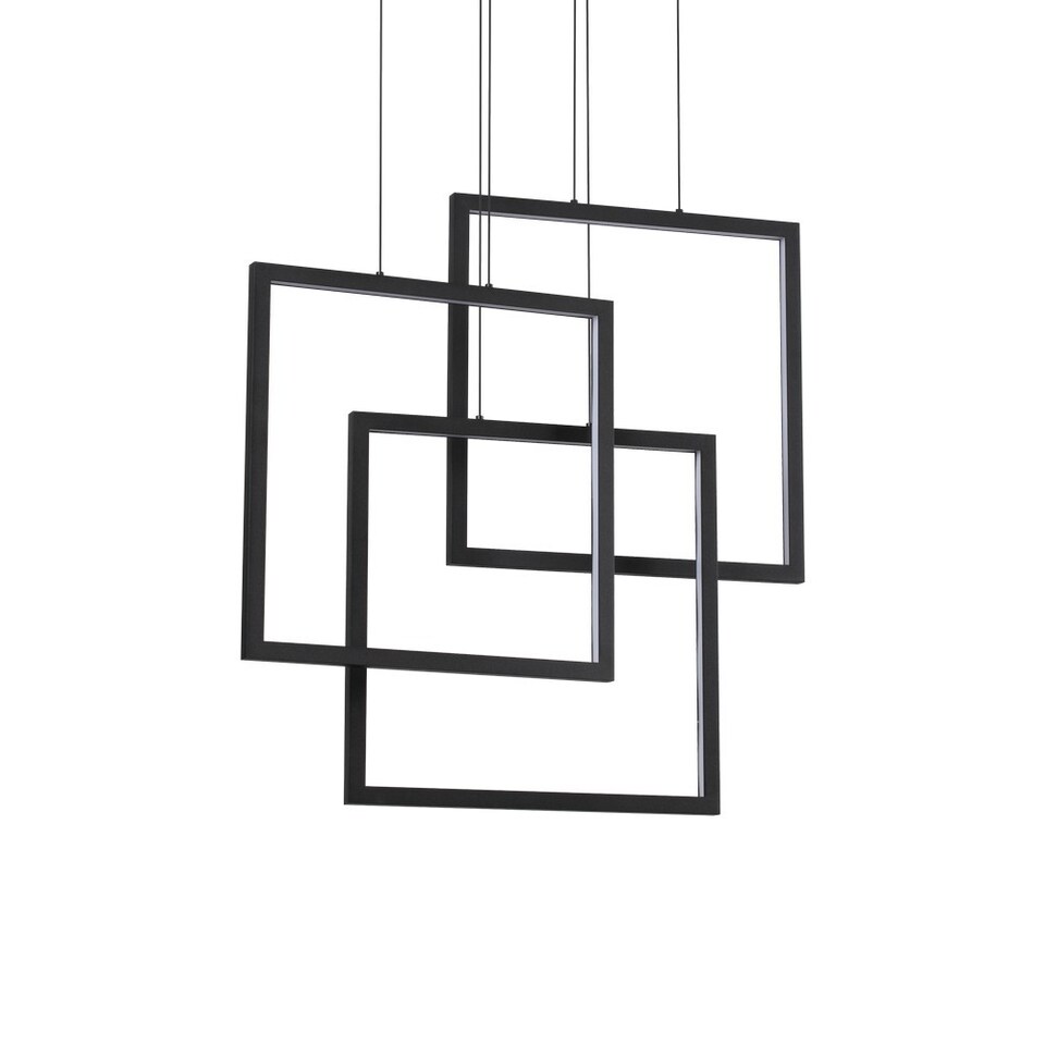 image 1 of Frame LED Decorative Integrated Pendant Light Black, 83000K