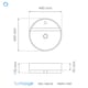 image 3 of Limoge 7465 Ceramic All-in-One Thick-Edge Countertop Basin