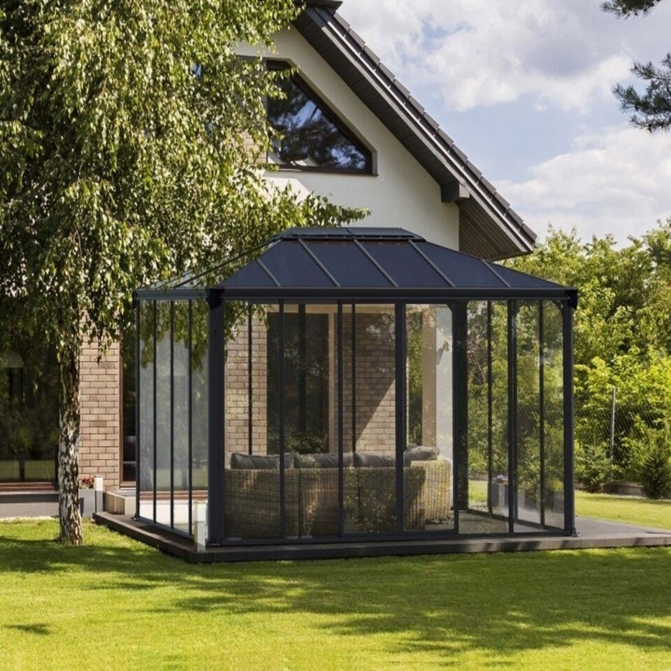 image 1 of Gazebo Ledro 3600 Closed - Polycarbonate/Acrylic - L360 x W360 x H295 cm - Grey