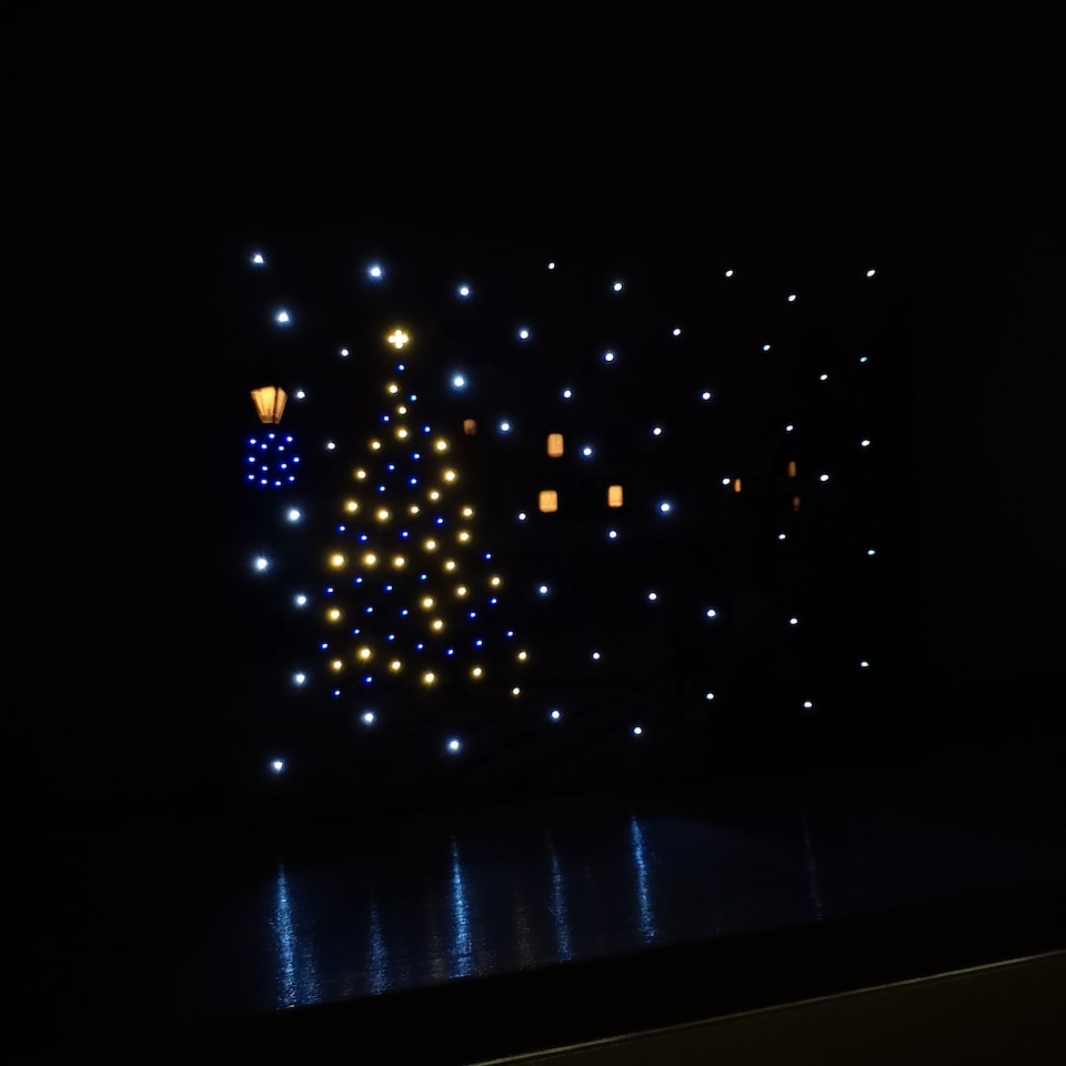 image 1 of H30cm x 40cm Christmas Scene With Robins Wall Art Canvas